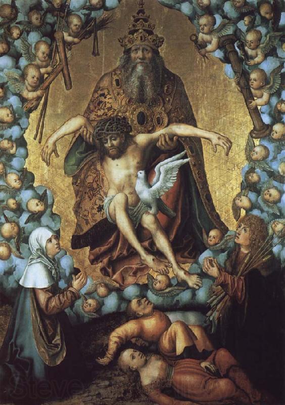Lucas  Cranach The Trinity Spain oil painting art